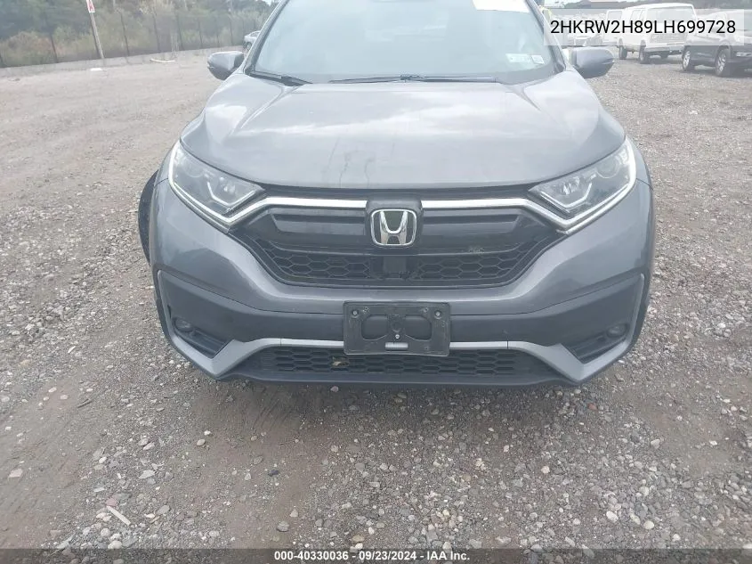 2020 Honda Cr-V Awd Ex-L VIN: 2HKRW2H89LH699728 Lot: 40330036