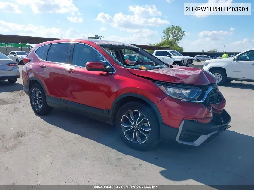 2020 Honda Cr-V 2Wd Ex VIN: 2HKRW1H54LH403904 Lot: 40364659