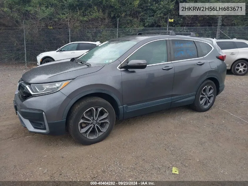 2020 Honda Cr-V Awd Ex VIN: 2HKRW2H56LH683671 Lot: 40404282