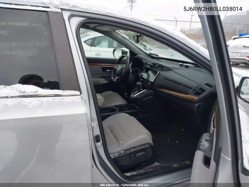 5J6RW2H80LL038014 2020 Honda Cr-V Awd Ex-L