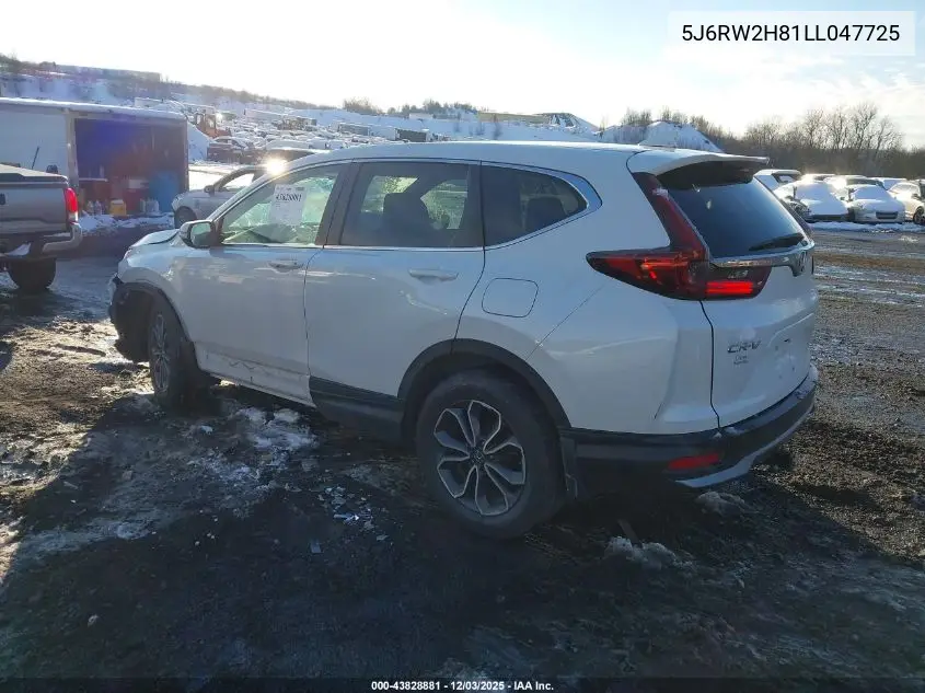 5J6RW2H81LL047725 2020 Honda Cr-V Awd Ex-L