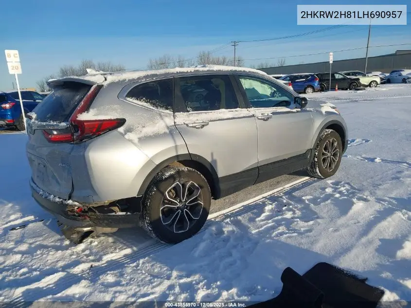 2HKRW2H81LH690957 2020 Honda Cr-V Awd Ex-L