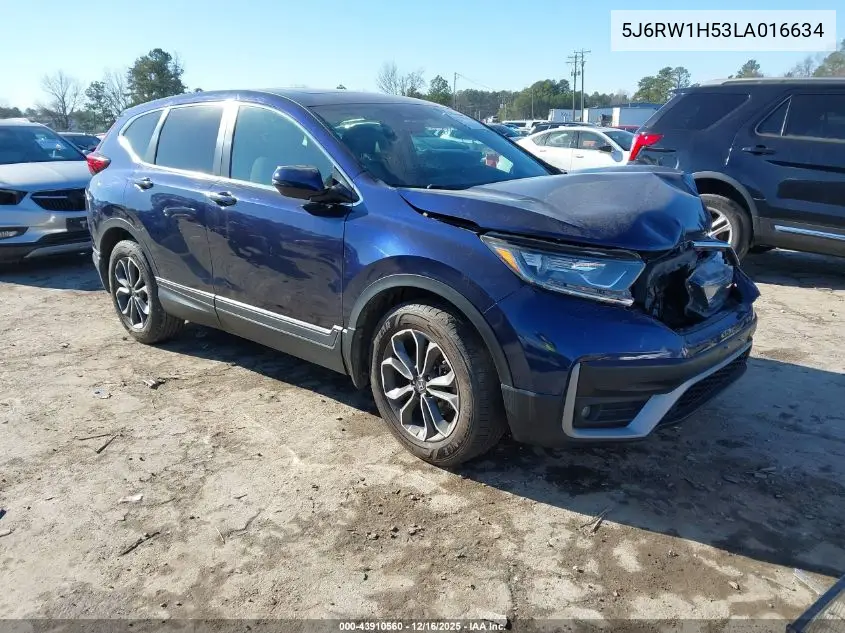 5J6RW1H53LA016634 2020 Honda Cr-V 2Wd Ex