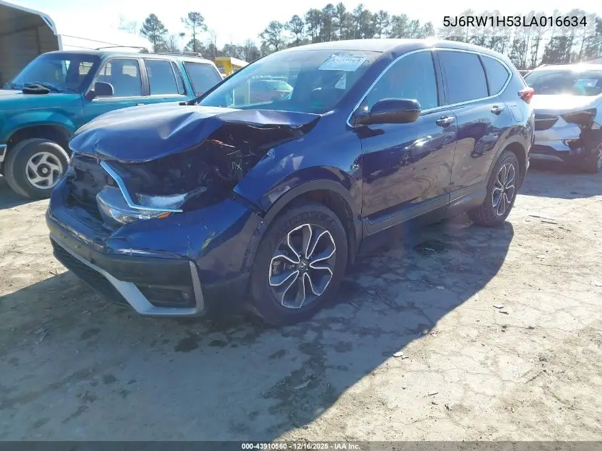 5J6RW1H53LA016634 2020 Honda Cr-V 2Wd Ex