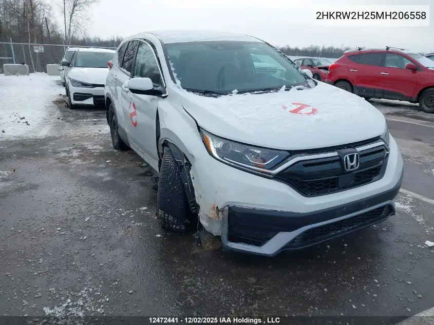 2HKRW2H25MH206558 2021 Honda Cr-V Lx