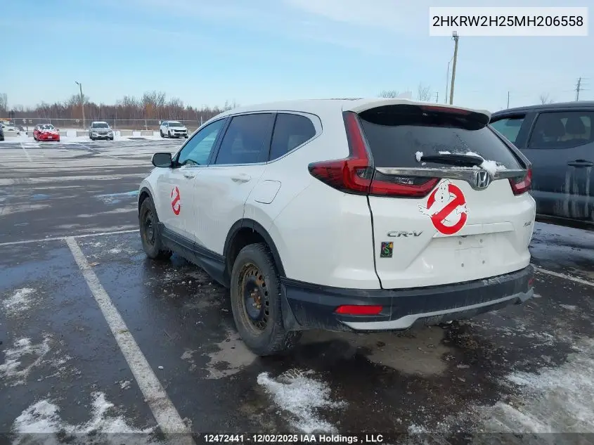 2HKRW2H25MH206558 2021 Honda Cr-V Lx