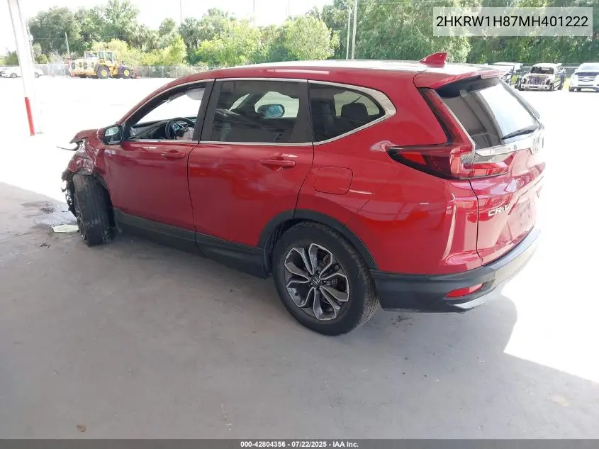 2HKRW1H87MH401222 2021 Honda Cr-V 2Wd Ex-L