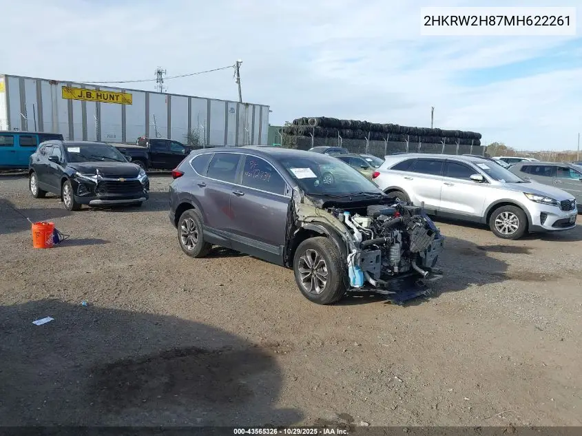 2HKRW2H87MH622261 2021 Honda Cr-V Awd Ex-L