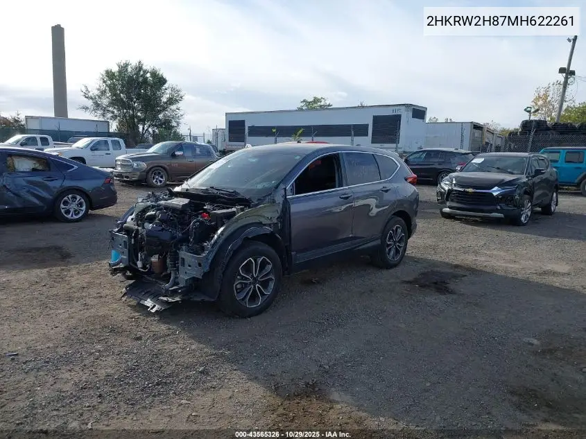 2HKRW2H87MH622261 2021 Honda Cr-V Awd Ex-L