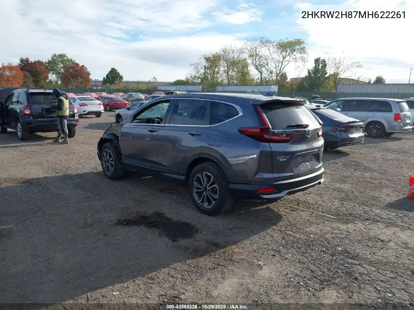 2HKRW2H87MH622261 2021 Honda Cr-V Awd Ex-L
