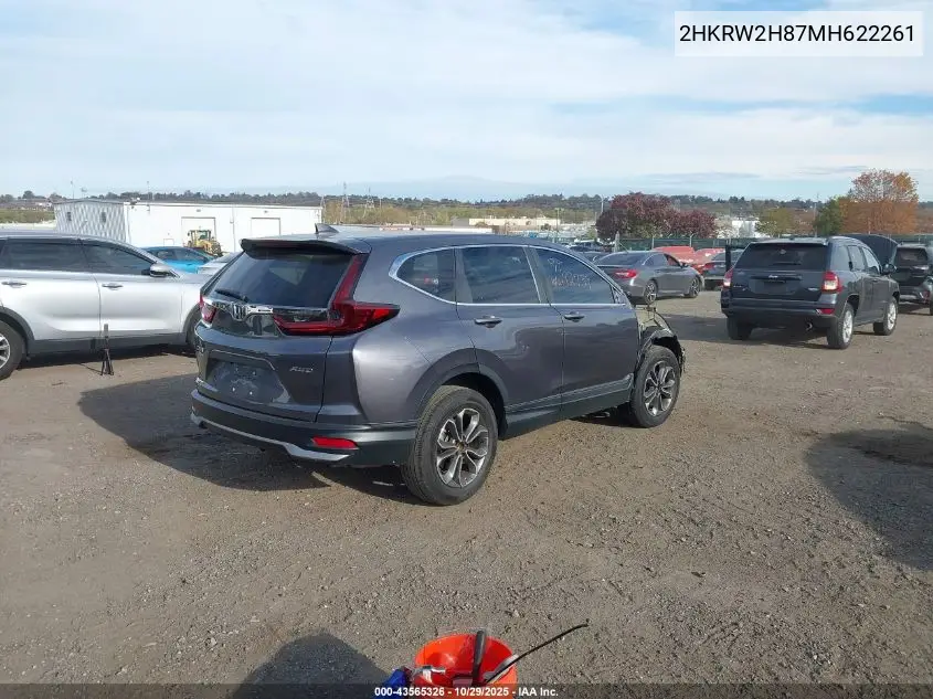 2HKRW2H87MH622261 2021 Honda Cr-V Awd Ex-L