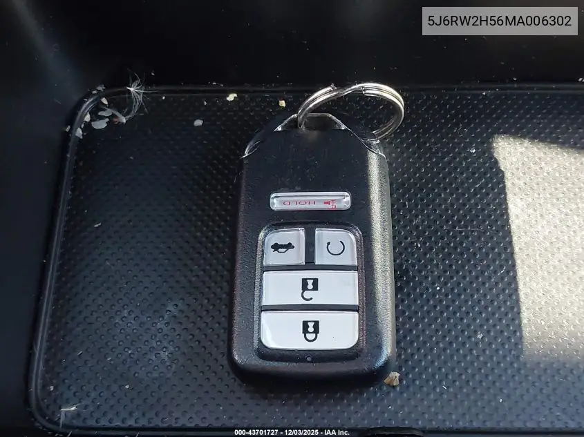 5J6RW2H56MA006302 2021 Honda Cr-V Awd Ex