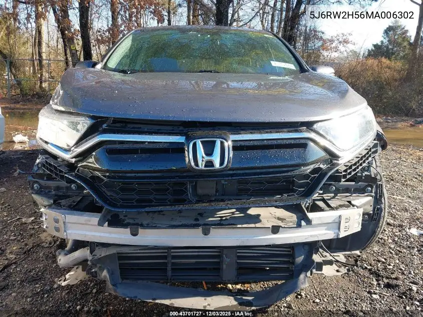 5J6RW2H56MA006302 2021 Honda Cr-V Awd Ex
