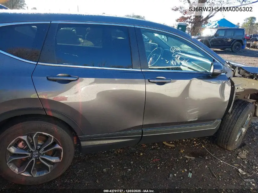 5J6RW2H56MA006302 2021 Honda Cr-V Awd Ex