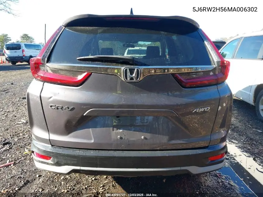 5J6RW2H56MA006302 2021 Honda Cr-V Awd Ex