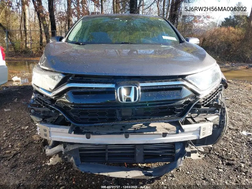 5J6RW2H56MA006302 2021 Honda Cr-V Awd Ex