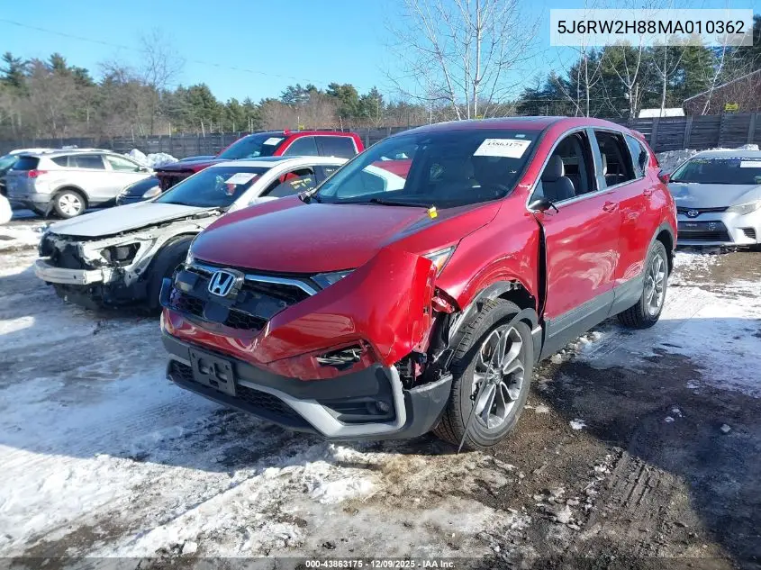 5J6RW2H88MA010362 2021 Honda Cr-V Awd Ex-L