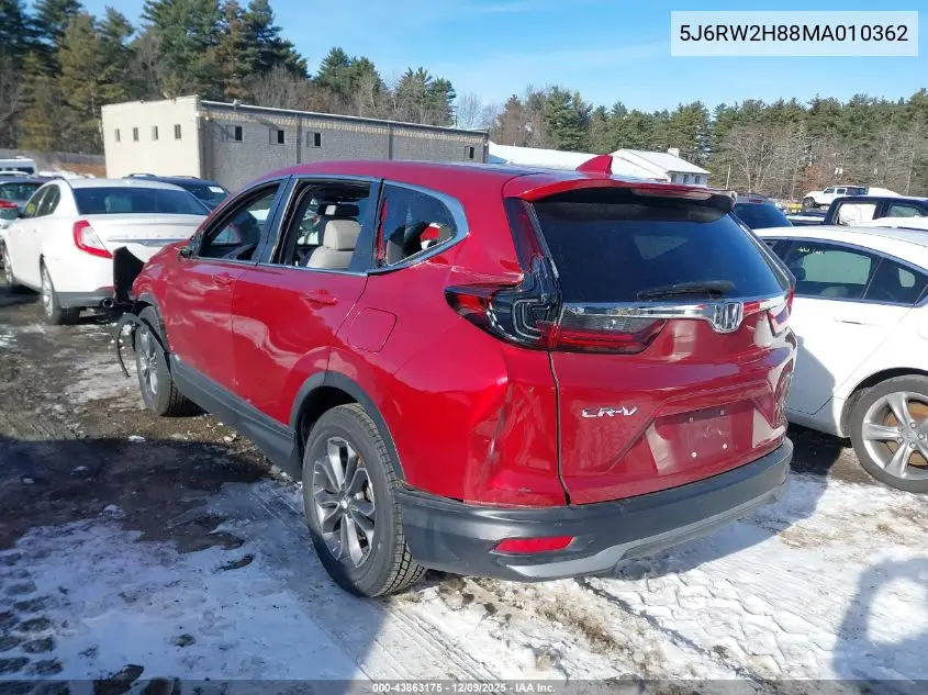 5J6RW2H88MA010362 2021 Honda Cr-V Awd Ex-L