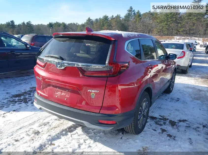 5J6RW2H88MA010362 2021 Honda Cr-V Awd Ex-L
