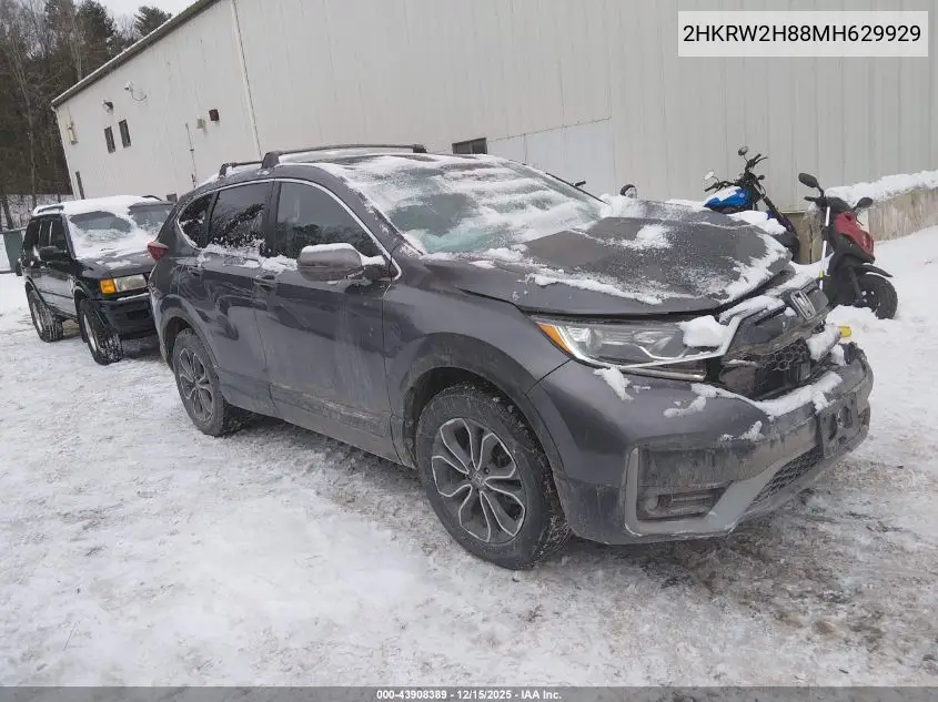 2HKRW2H88MH629929 2021 Honda Cr-V Awd Ex-L