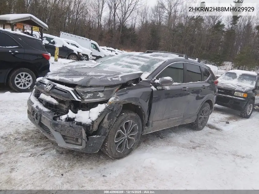 2HKRW2H88MH629929 2021 Honda Cr-V Awd Ex-L