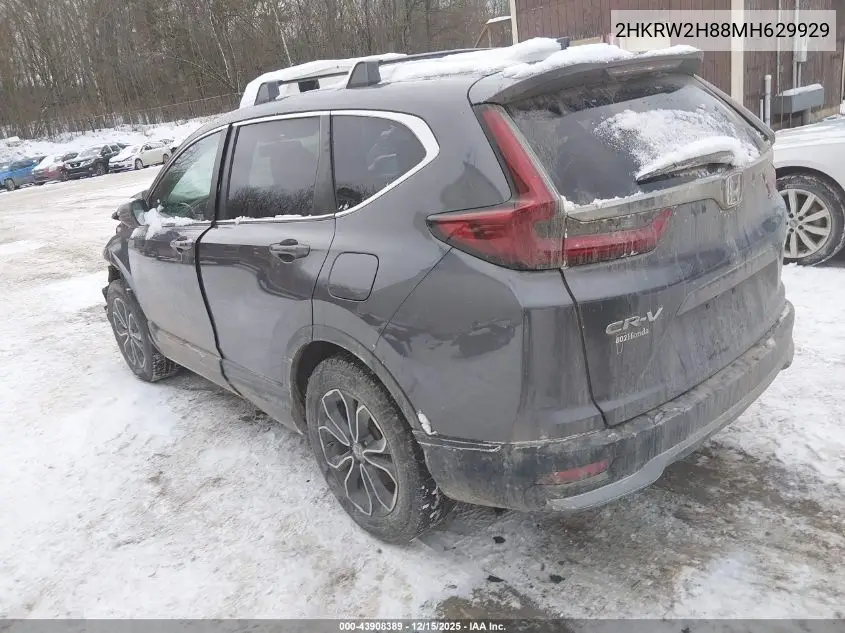 2HKRW2H88MH629929 2021 Honda Cr-V Awd Ex-L