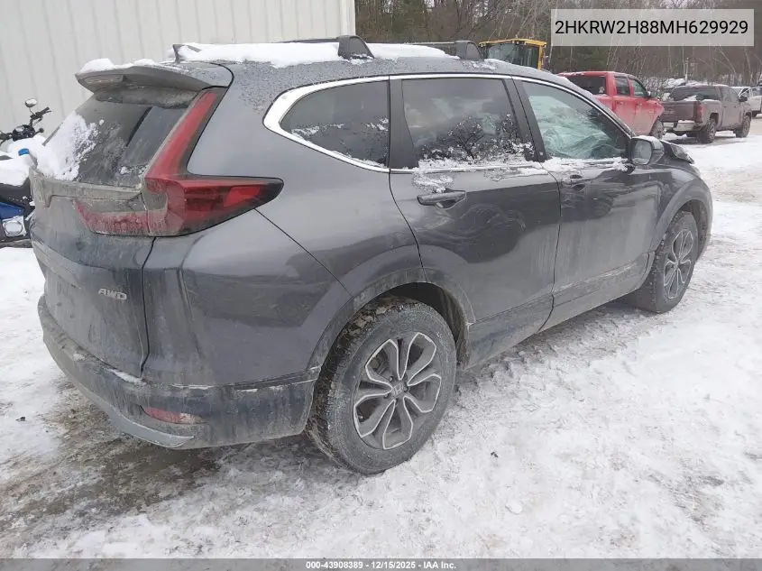 2HKRW2H88MH629929 2021 Honda Cr-V Awd Ex-L
