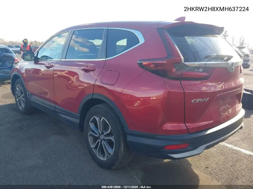 2HKRW2H8XMH637224 2021 Honda Cr-V Awd Ex-L