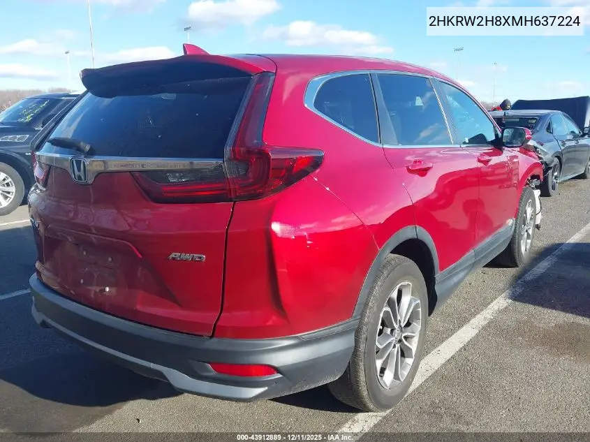 2HKRW2H8XMH637224 2021 Honda Cr-V Awd Ex-L