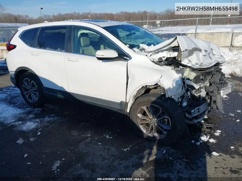 2HKRW2H58MH655498 2021 Honda Cr-V Awd Ex