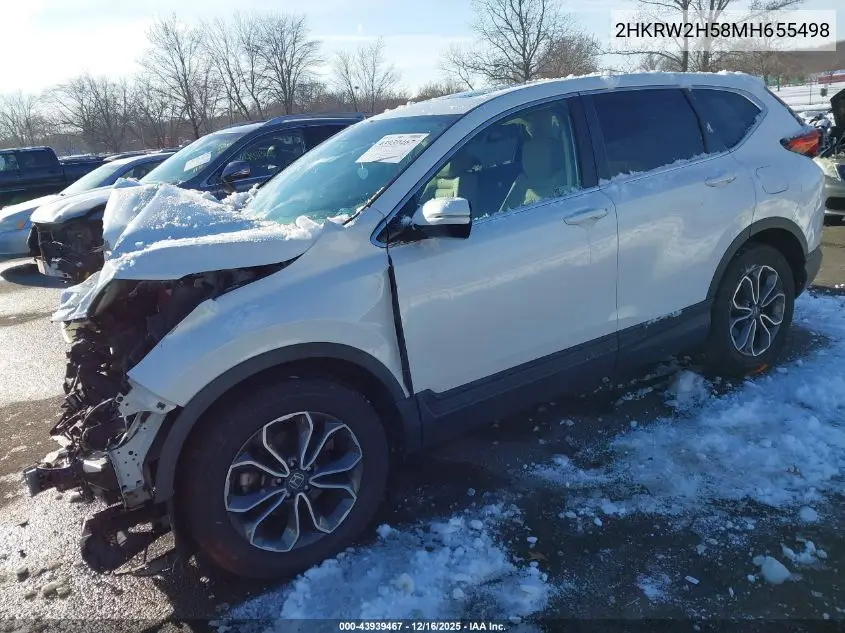 2HKRW2H58MH655498 2021 Honda Cr-V Awd Ex