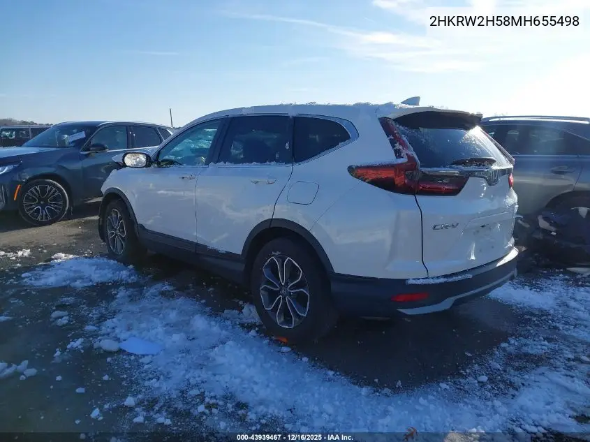 2HKRW2H58MH655498 2021 Honda Cr-V Awd Ex