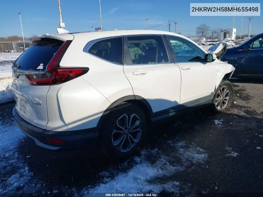 2HKRW2H58MH655498 2021 Honda Cr-V Awd Ex