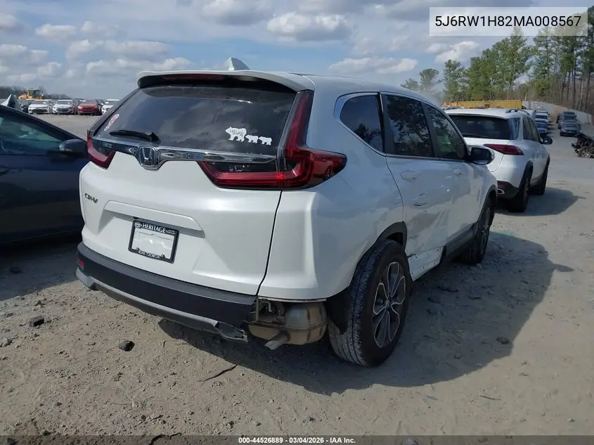 5J6RW1H82MA008567 2021 Honda Cr-V 2Wd Ex-L