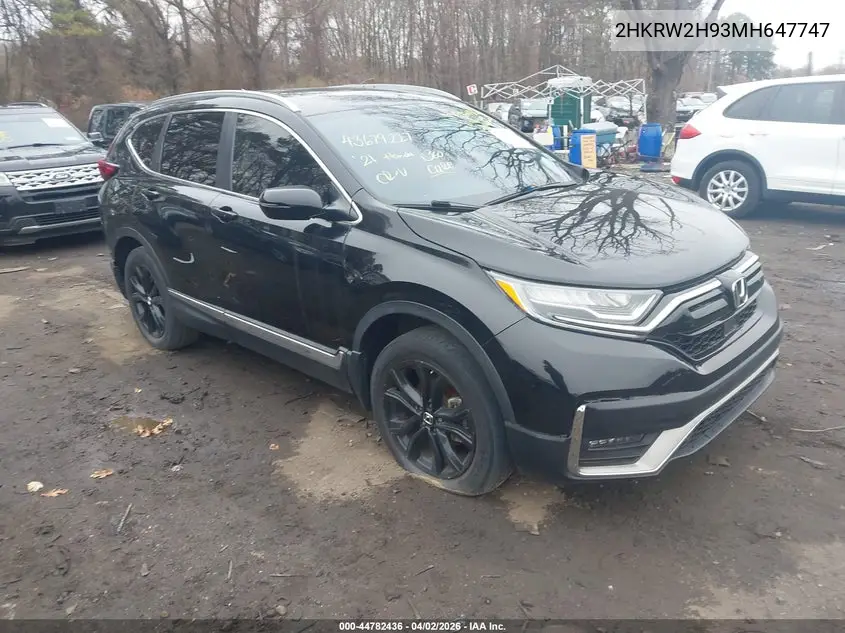 2HKRW2H93MH647747 2021 Honda Cr-V Awd Touring