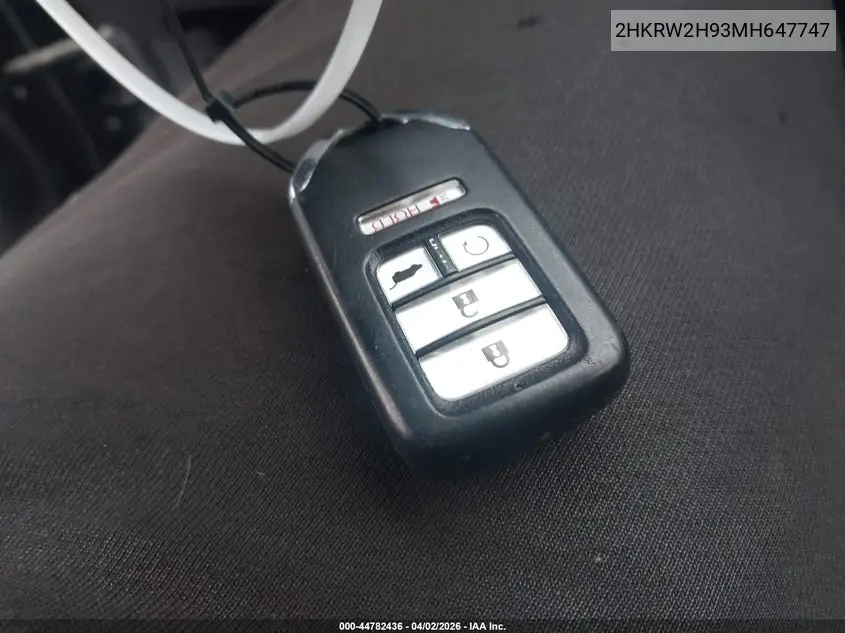 2HKRW2H93MH647747 2021 Honda Cr-V Awd Touring