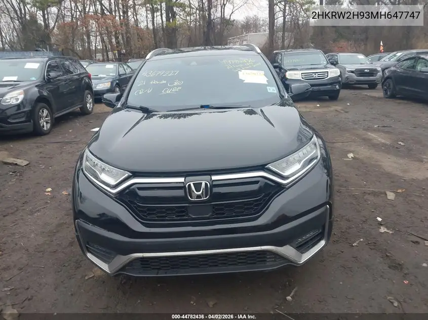 2HKRW2H93MH647747 2021 Honda Cr-V Awd Touring