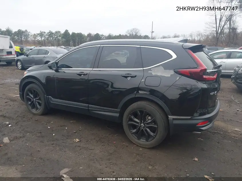 2HKRW2H93MH647747 2021 Honda Cr-V Awd Touring