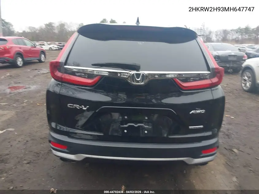 2HKRW2H93MH647747 2021 Honda Cr-V Awd Touring