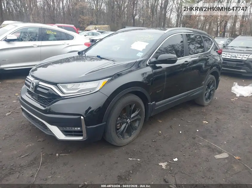 2HKRW2H93MH647747 2021 Honda Cr-V Awd Touring