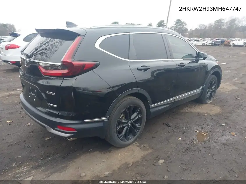 2HKRW2H93MH647747 2021 Honda Cr-V Awd Touring