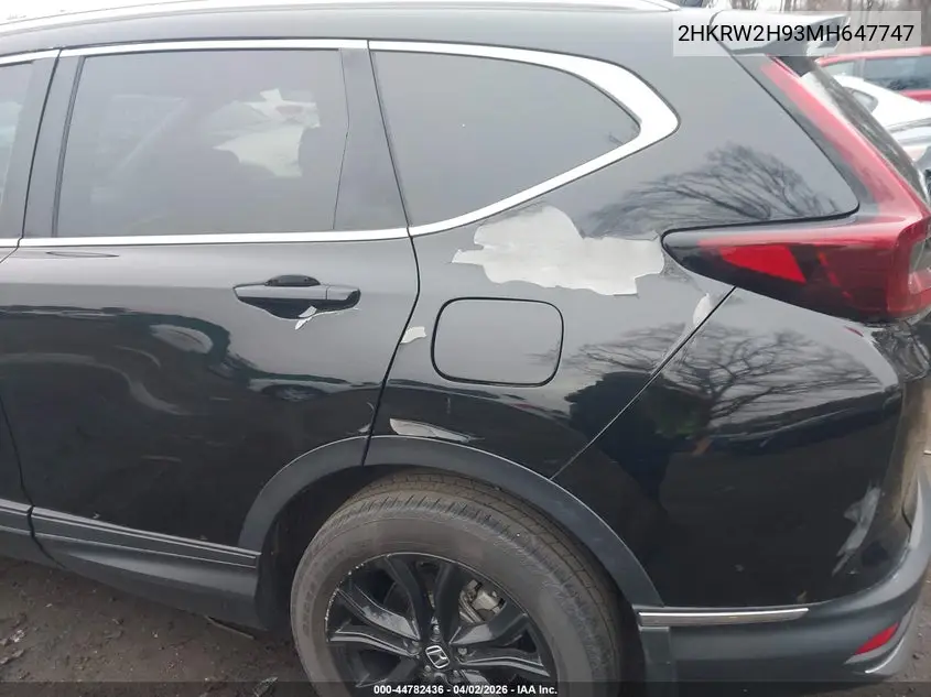 2HKRW2H93MH647747 2021 Honda Cr-V Awd Touring