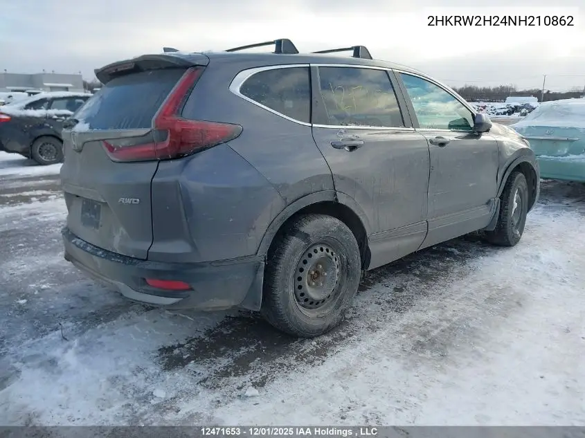 2HKRW2H24NH210862 2022 Honda Cr-V Lx