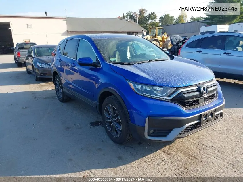 2022 Honda Cr-V Awd Ex-L VIN: 7FARW2H87NE023445 Lot: 40355694