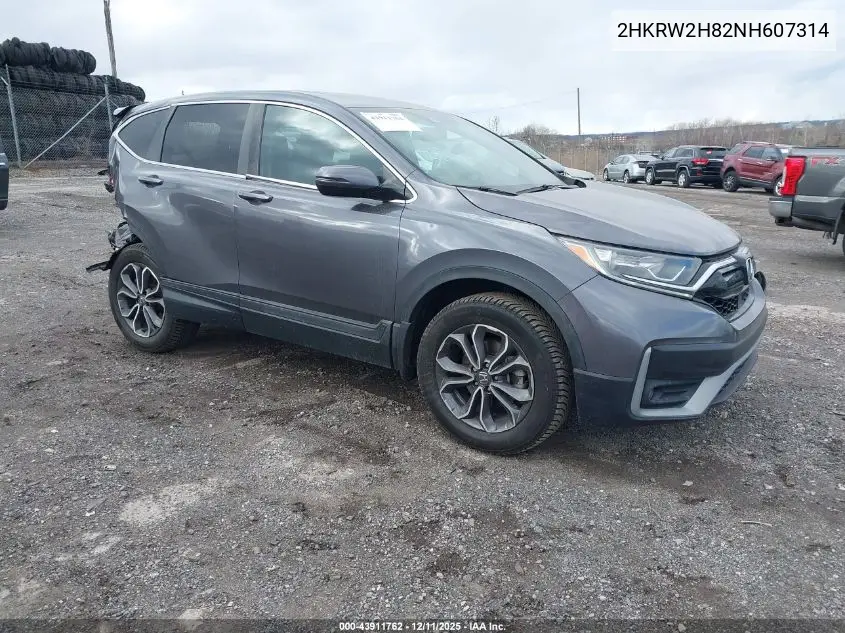 2HKRW2H82NH607314 2022 Honda Cr-V Awd Ex-L