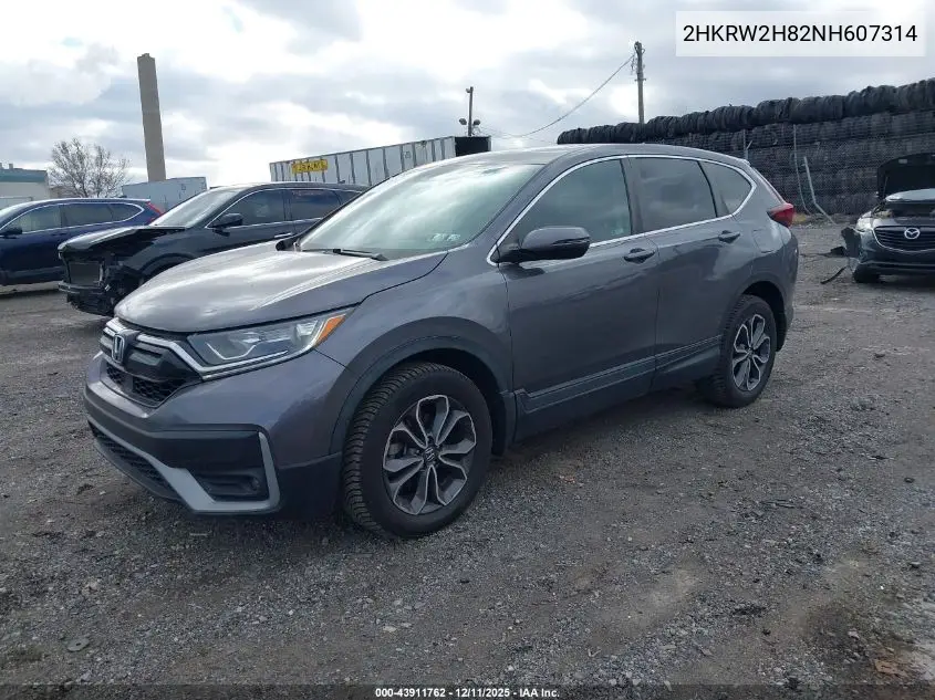 2HKRW2H82NH607314 2022 Honda Cr-V Awd Ex-L