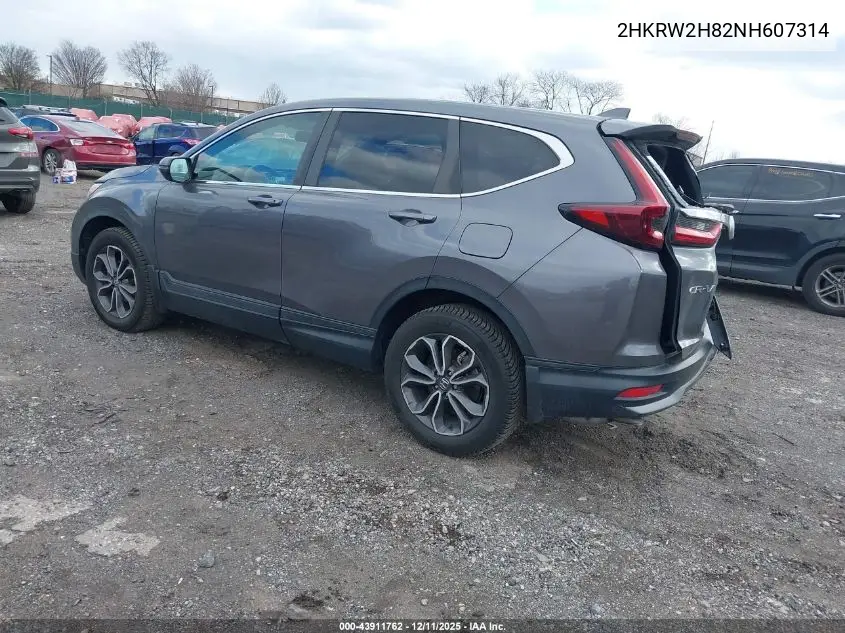 2HKRW2H82NH607314 2022 Honda Cr-V Awd Ex-L