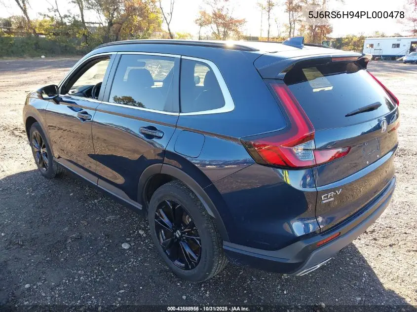 5J6RS6H94PL000478 2023 Honda Cr-V Hybrid Sport Touring
