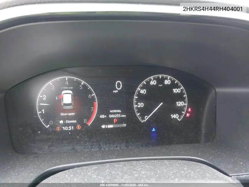 2HKRS4H44RH404001 2024 Honda Cr-V Ex Awd
