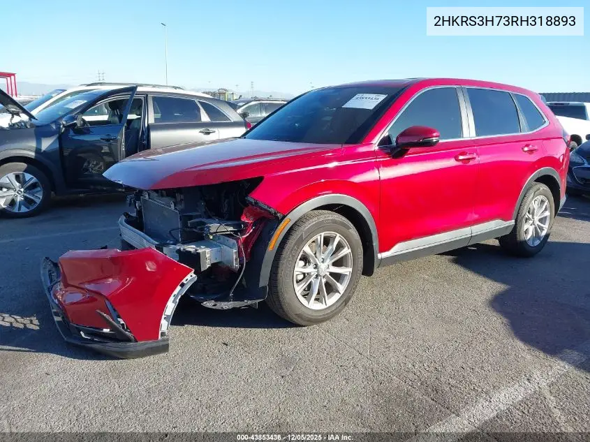 2HKRS3H73RH318893 2024 Honda Cr-V Ex-L 2Wd